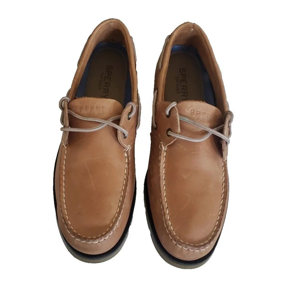 Sperry Top Sider Men’s Size 13 M Leeward 2 Eye Boat Shoes Sahara Brown 777894